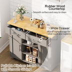Walsunny 40" Multifunction Kitchen Cart Cabinet with Shelves (7404395692208)