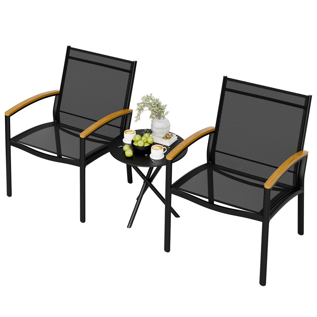 Vongrasig Patio Furniture 2 Pieces Outdoor Texilene Chair Sets