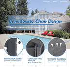 Vongrasig 4 Pieces Patio Furniture Sets,Outdoor Patio Conversation Sets with Glass Coffee Table, Small Porch Balcony Furniture, Patio Table and Chairs Set for Garden, Backyard
