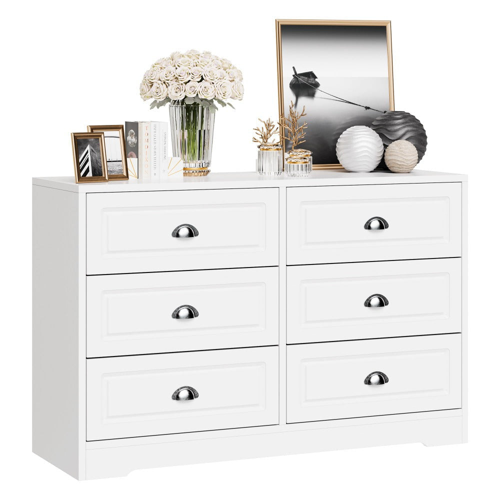Walsunny 9 Drawer Double Dresser Black Wooden Wide Chest of Drawers with Metal Handles Storage Organizer Dresser Nursery Dresser for Living Room Hallway (7504222027952)