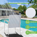 Vongrasig Patio Furniture 2 Pieces Outdoor Texilene Chair Sets