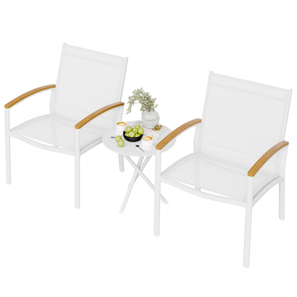 Vongrasig Patio Furniture 2 Pieces Outdoor Texilene Chair Sets