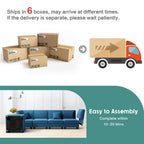 Walsunny  U-Shape Convertible Sectional Sofa Couch with 6 Seats
#color_blue