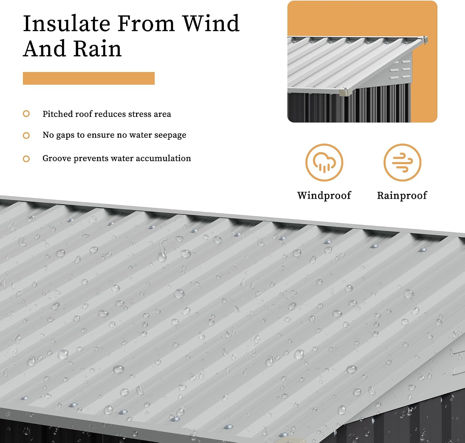 Vongrasig 6x4 FT Outdoor Storage Shed, Metal Lean to Shed with Window and Lockable Door, All-Weather Graden Tool Shed for Backyard Garden Patio Lawn