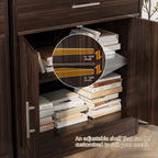 Vongrasig Farmhouse Coffee Bar Cabinet, Small Sideboard Buffet with Storage, Modern Kitchen Storage Cabinet with 1 Drawer and 2 Doors for Kitchen, Dining Room