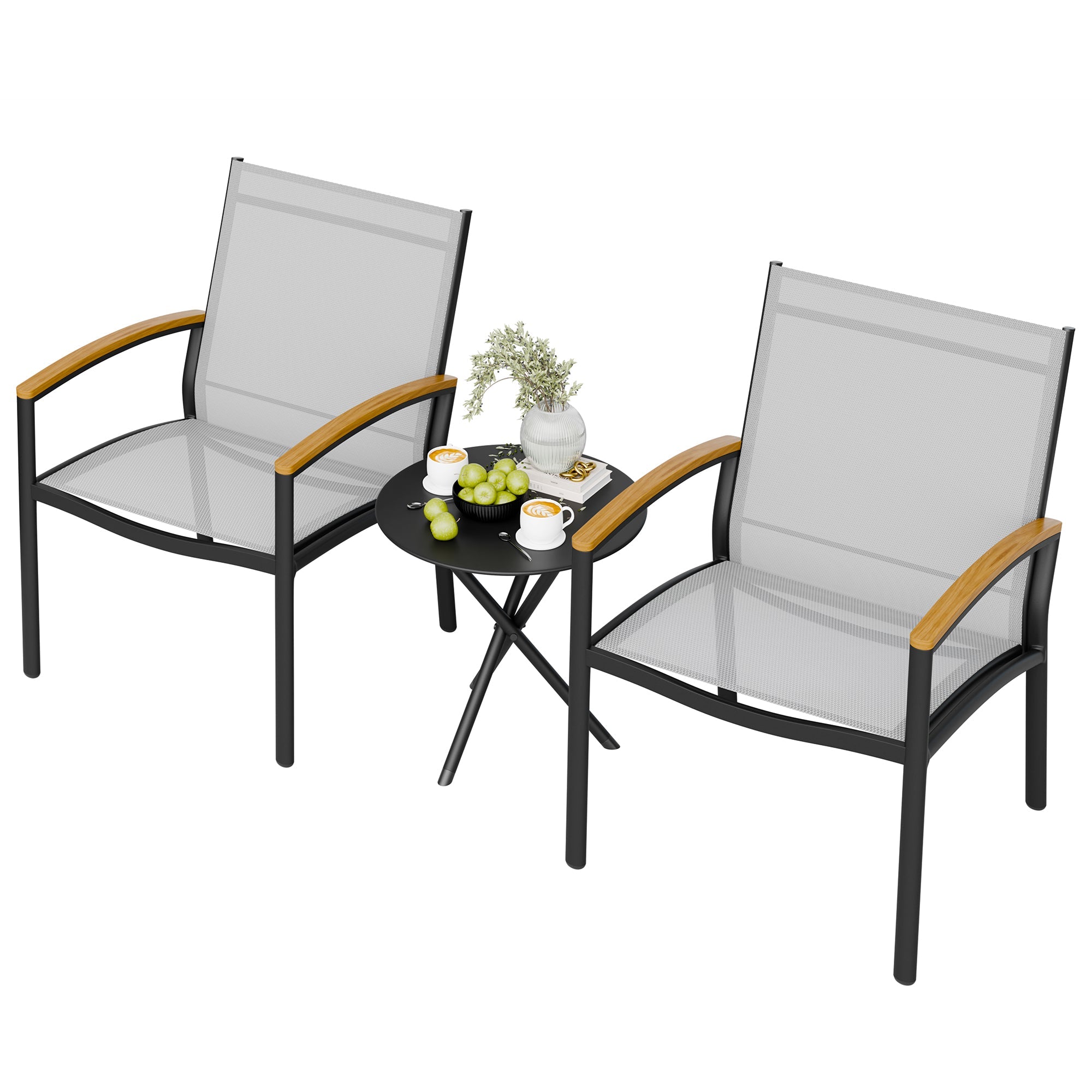 Vongrasig Patio Furniture 2 Pieces Outdoor Texilene Chair Sets