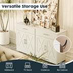 Walsunny Kitchen Buffet Sideboard Cabinet with Adjustable Shelf,Wooden Storage Cabinet with 2 Doors and 1 Drawers,Modern Farmhouse Coffee Bar Cabinet with Storage for Kitchen/Living Room,Grey (7610077905072)