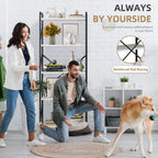 Vongrasig 5 Tier Bookshelf, Modern Industrial Bookcase with Metal Frame | 62” Tall Display Shelf, Free Standing Storage Organizer for Home Office, Living Room, Bedroom