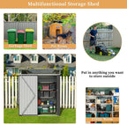 Vongrasig 5 x 3 x 6 FT Outdoor Storage Shed Clearance, Metal Garden Shed with Large Window and Lockable Door, Anti-Corrosion Waterproof Tool Shed for Backyard Patio, Lawn