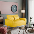 Vongrasig 48" Small Modern Loveseat Sofa, Mid Century Soft Corduroy Fabric 3-Seat Sofa Couch Tufted with Back Cushions and Tapered Legs for Living Room, Bedroom and Small Space
