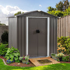 Walsunny Outdoor Steel Storage Shed, Metal Garden Shed 