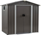 Vongrasig 6x4 FT Outdoor Storage Shed, Metal Graden Shed with Window and Lockable Door, All-Weather Tool Shed for Backyard Garden Patio Lawn