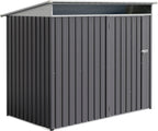 Vongrasig 6x4 FT Outdoor Storage Shed, Metal Lean to Shed with Window and Lockable Door, All-Weather Graden Tool Shed for Backyard Garden Patio Lawn