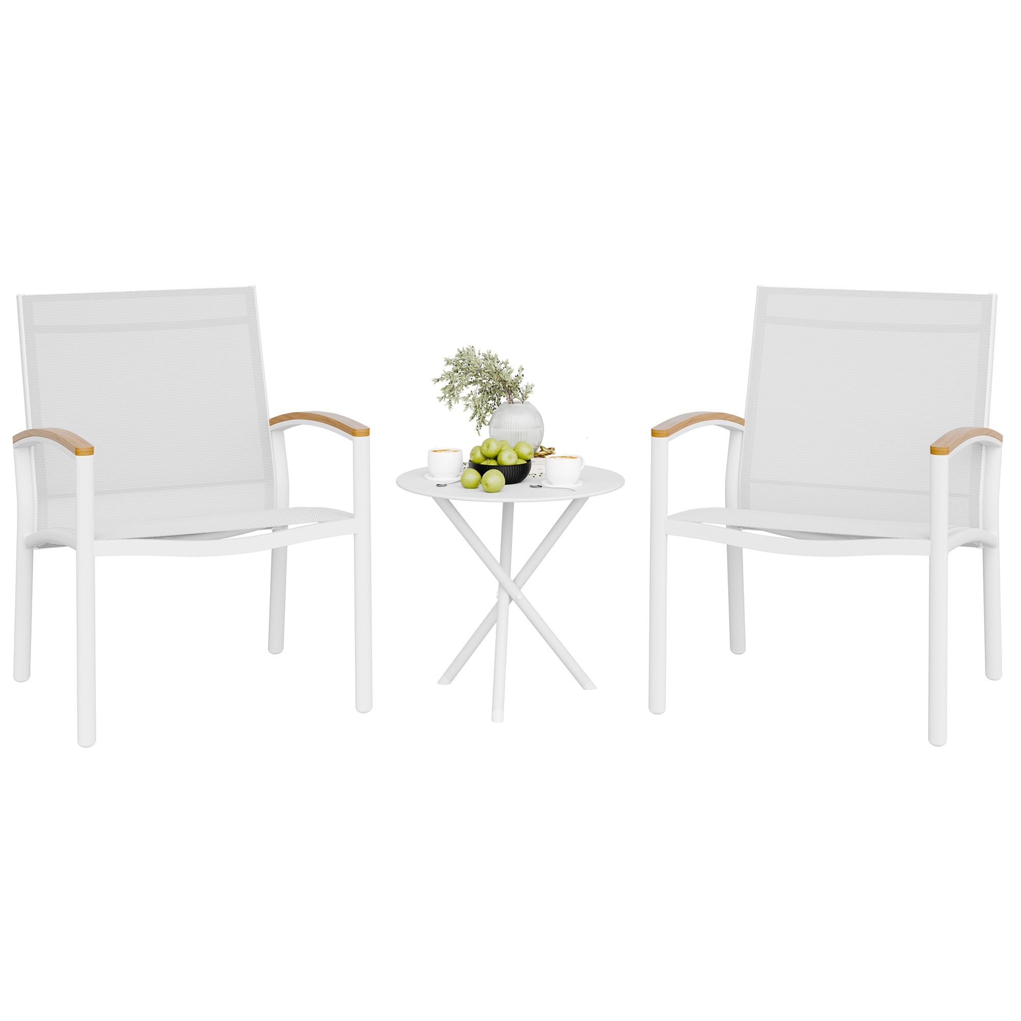 Vongrasig Patio Furniture 2 Pieces Outdoor Texilene Chair Sets