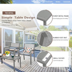Vongrasig 4 Pieces Patio Furniture Sets,Outdoor Patio Conversation Sets with Glass Coffee Table, Small Porch Balcony Furniture, Patio Table and Chairs Set for Garden, Backyard