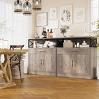 Vongrasig Farmhouse Coffee Bar Cabinet, Small Sideboard Buffet with Storage, Modern Kitchen Storage Cabinet with 1 Drawer and 2 Doors for Kitchen, Dining Room