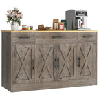 Vongrasig Buffet Cabinet with Storage, Farmhouse Coffee Bar Cabinet with Drawers, 53” Large Modern Sideboard Buffet with Adjustable Shelves for Kitchen, Dining Room