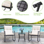 Walsunny Patio Furniture 3 Pieces Outdoor Rocking Chair Set