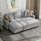 Walsunny Sectional Sofa With Long Storage Ottoman For Small Apartment#color_light-grey (7136755155120)
