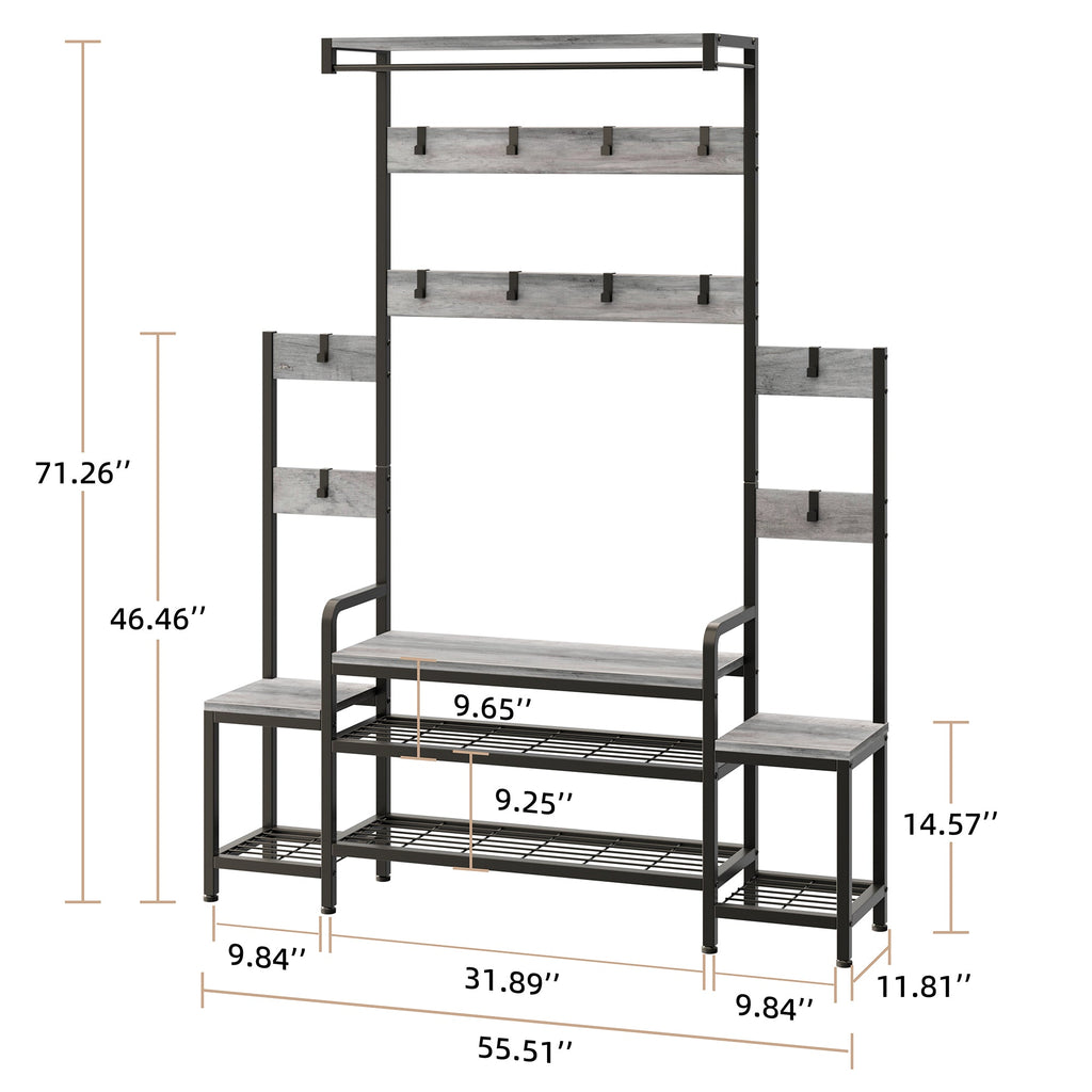 Walsunny Bakers Rack for Kitchen with Power Outlet (7436202508464)