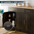 Walsunny Kitchen Buffet Sideboard Cabinet with Adjustable Shelf,Wooden Storage Cabinet with 3 Doors and 2 Drawers,Modern Farmhouse Coffee Bar Cabinet with Storage for Kitchen/Living Room (7612679061680)