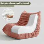 Vongrasig Bean Bag Chair for Adults, Line Fabric Lazy Sofa Couch, Memory Foam Filled Bean Bag Lounge Chair Perfect for Living Room, Bedroom and Office