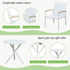 Vongrasig Patio Furniture 2 Pieces Outdoor Texilene Chair Sets