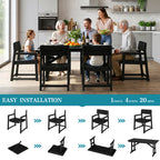 Vongrasig 5 Pieces Patio Dining Set, All Weather Outdoor HDPE Dining Furniture Set with Table and Chairs for 4, Garden Patio Furniture Set for Lawn, Backyard, Poolside