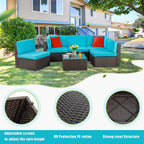 Walsunny 6 Pieces Outdoor Sectional Sofa Set