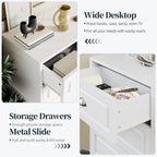 Walsunny 9 Drawer Double Dresser Black Wooden Wide Chest of Drawers with Metal Handles Storage Organizer Dresser Nursery Dresser for Living Room Hallway (7504222027952)