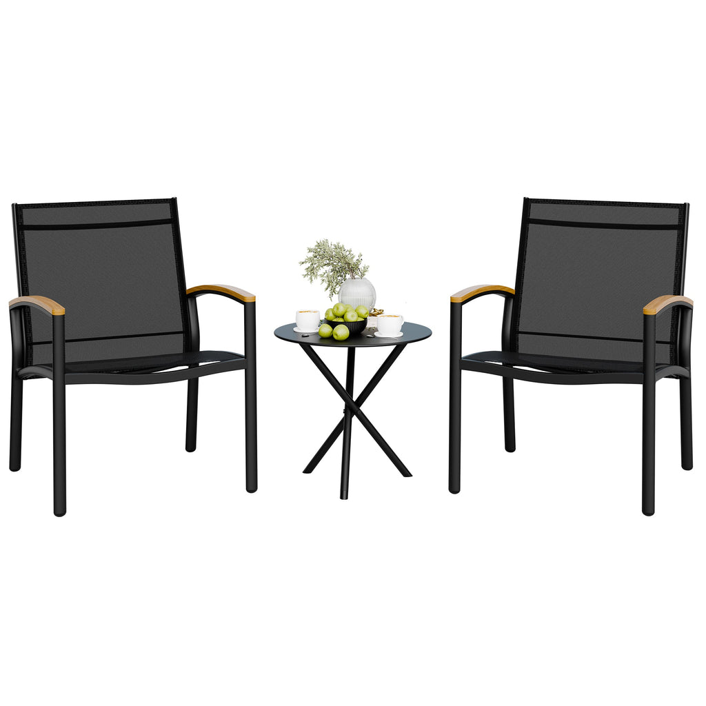 Vongrasig Patio Furniture 2 Pieces Outdoor Texilene Chair Sets