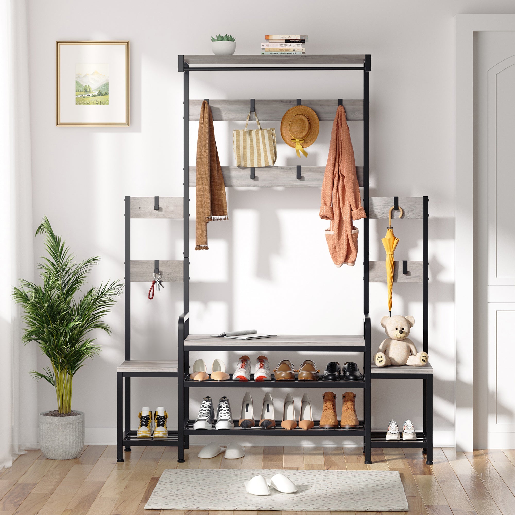 Walsunny Bakers Rack for Kitchen with Power Outlet (7436202508464)