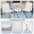 Walsunny 3 Pieces Patio Set Outdoor Patio Furniture Sets Modern Rocking Bistro Set Textilene Chair Conversation Sets Black (7609554796720)
