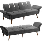 Walsunny Velvet Loveseat Sofa Couch Sofa cama for Apartments (7346697994416)