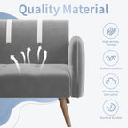 Walsunny Velvet Loveseat Sofa Couch Sofa cama for Apartments (7346697994416)