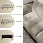 Walsunny Velvet Loveseat Sofa Couch Sofa cama for Apartments (7346697994416)