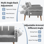 Walsunny Velvet Loveseat Sofa Couch Sofa cama for Apartments (7346697994416)