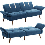 Walsunny Velvet Loveseat Sofa Couch Sofa cama for Apartments (7346697994416)