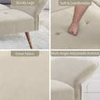 Walsunny Velvet Loveseat Sofa Couch Sofa cama for Apartments (7346697994416)