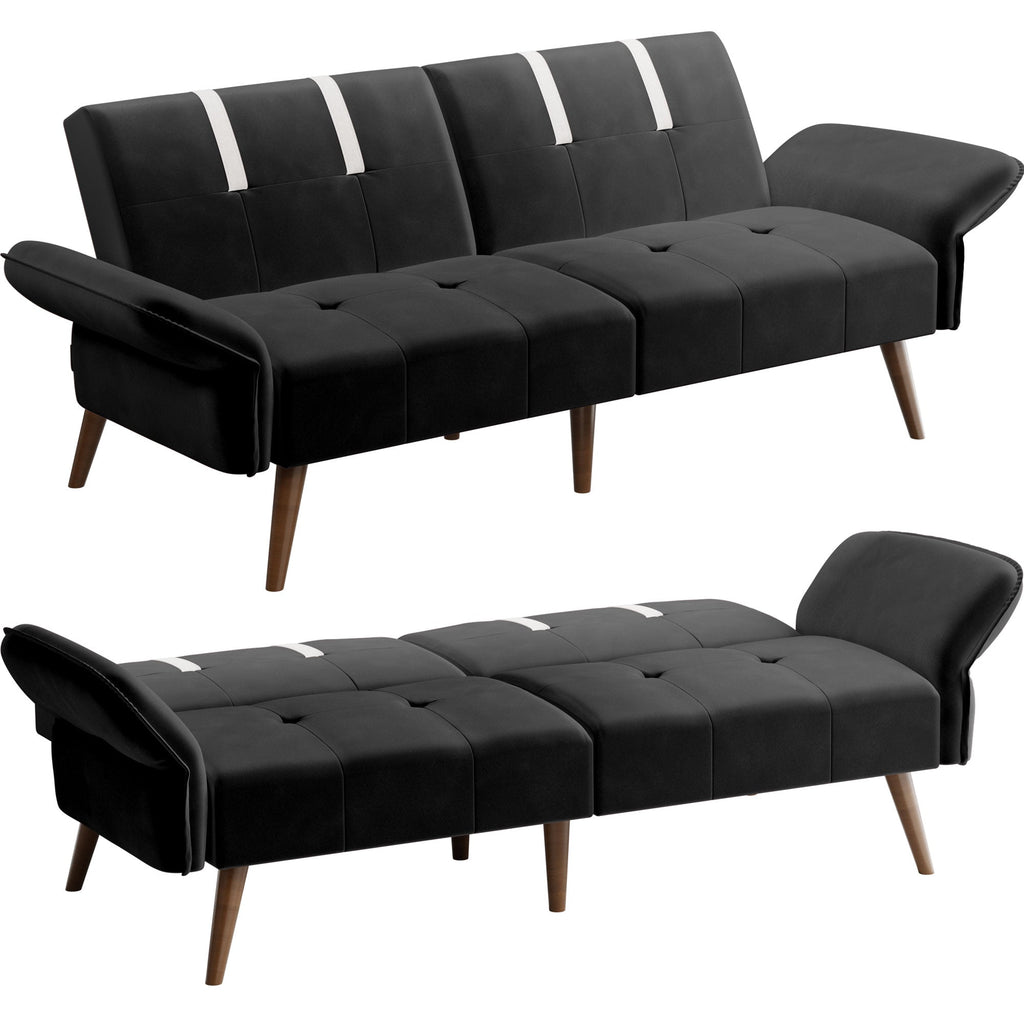Walsunny Velvet Loveseat Sofa Couch Sofa cama for Apartments (7346697994416)