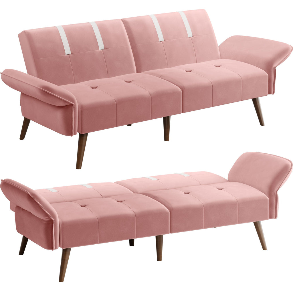 Walsunny Velvet Loveseat Sofa Couch Sofa cama for Apartments (7346697994416)