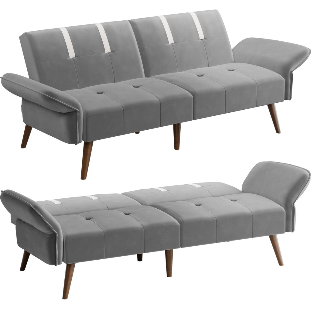 Walsunny Velvet Loveseat Sofa Couch Sofa cama for Apartments (7346697994416)