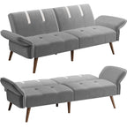 Walsunny Velvet Loveseat Sofa Couch Sofa cama for Apartments (7346697994416)