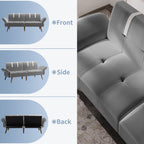 Walsunny Velvet Loveseat Sofa Couch Sofa cama for Apartments (7346697994416)