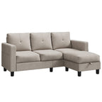 WALSUNNY livingroom sectional couch sectional couch #color_khaki #material_linen-fabric