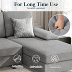 WALSUNNY 106'' Sectional Sofa Couches #color_light-grey