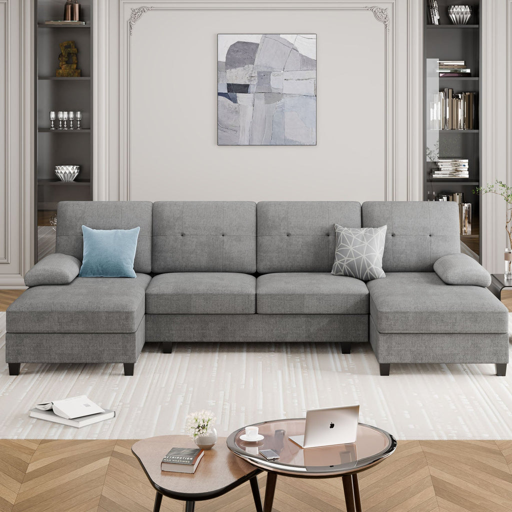 WALSUNNY 106'' Sectional Sofa Couches #color_light-grey