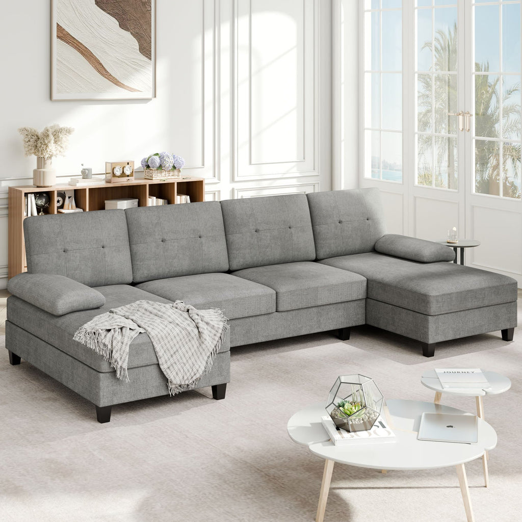 WALSUNNY 106'' Sectional Sofa Couches #color_light-grey