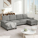 WALSUNNY 106'' Sectional Sofa Couches #color_light-grey