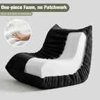 Vongrasig Bean Bag Chair for Adults, Line Fabric Lazy Sofa Couch, Memory Foam Filled Bean Bag Lounge Chair Perfect for Living Room, Bedroom and Office